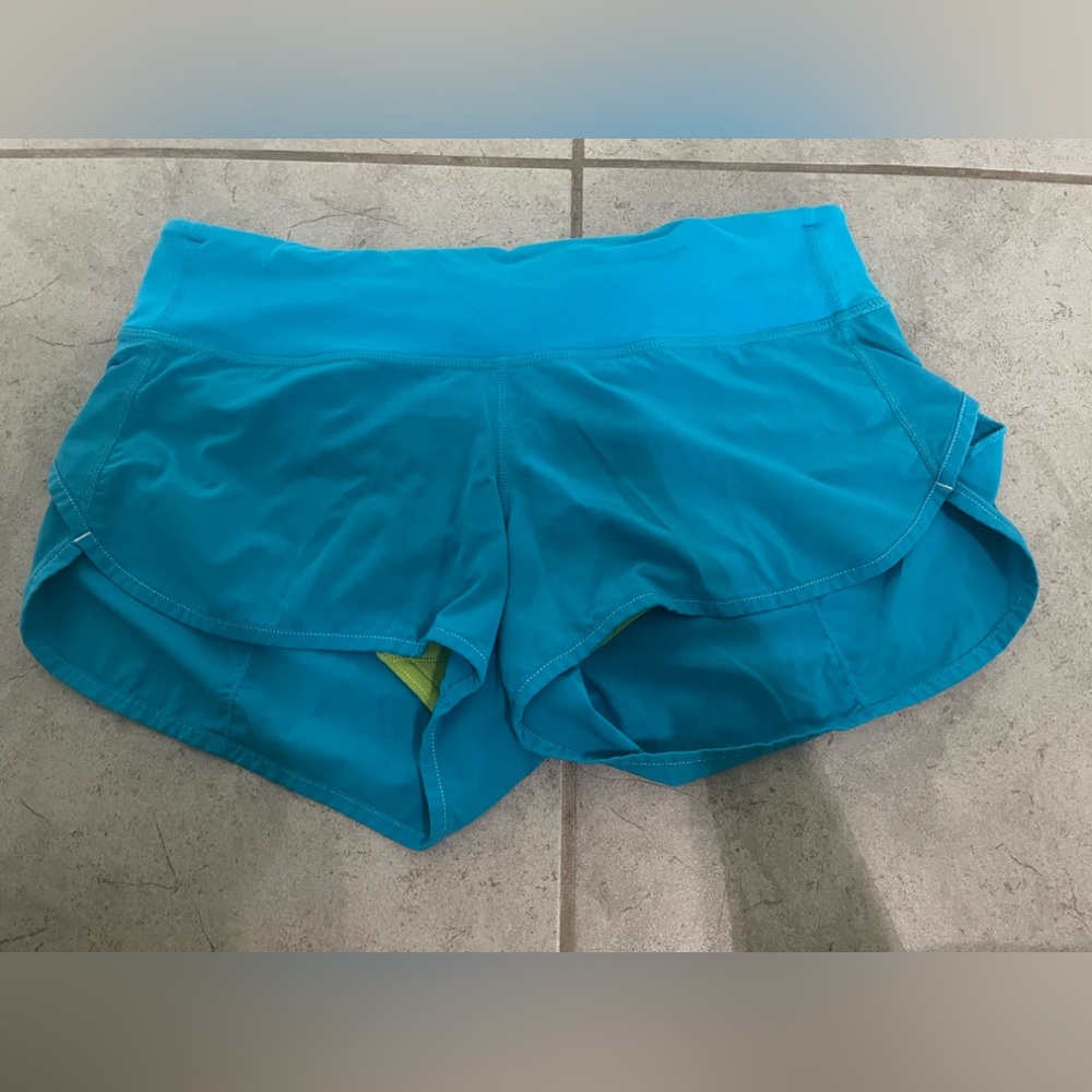 Lululemon Athletica Turquoise Athletic Shorts